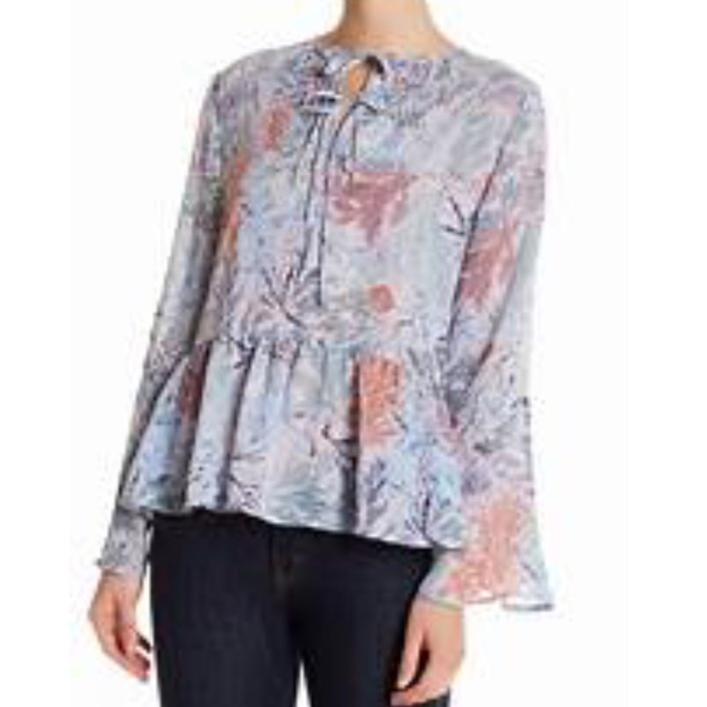 Penelope Rose Blouse Blue Size Small